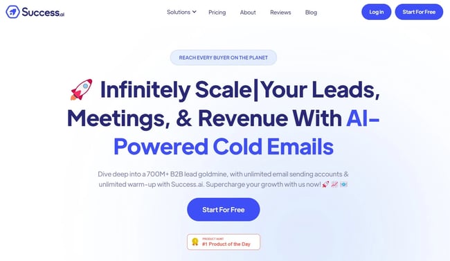 Screenshot of Success.ai website
