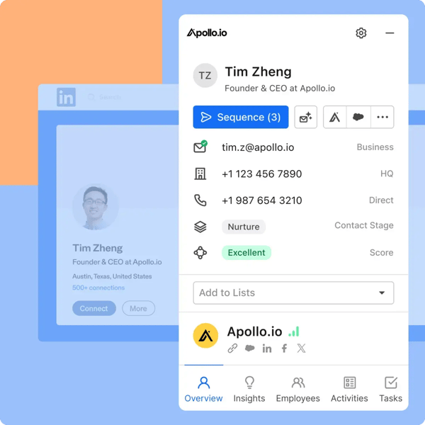 Graphic of the Apollo LinkedIn Chrome Extension